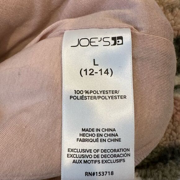 JOE'S JEANS NWT girls pullover Sherpa in
Pink/Green Camo Print, Size Large 12-14 - Picture 7 of 8